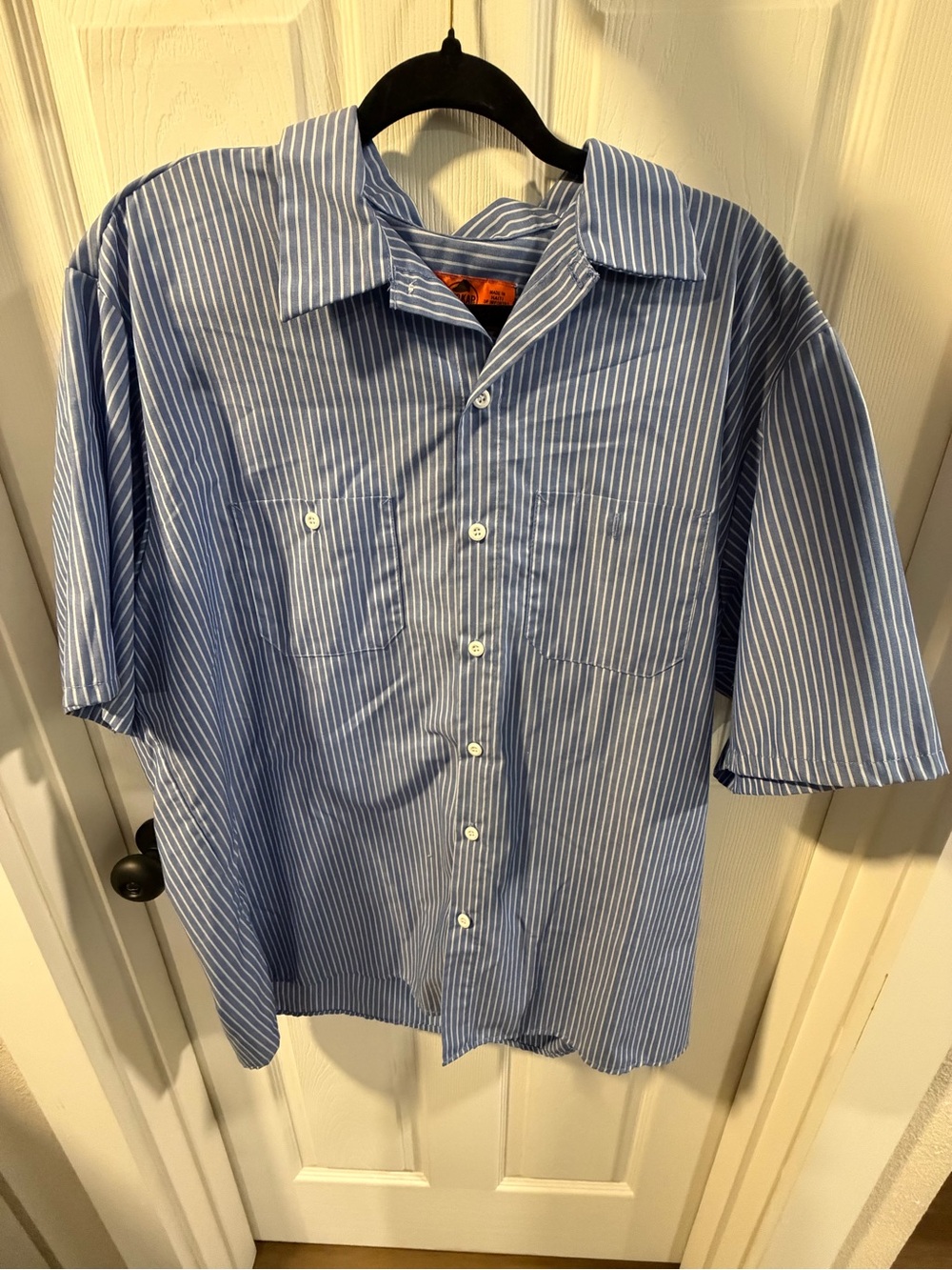 Redkap Blue Stripe Short-Sleeve Button-Up